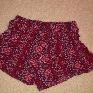 Print drawstring shorts